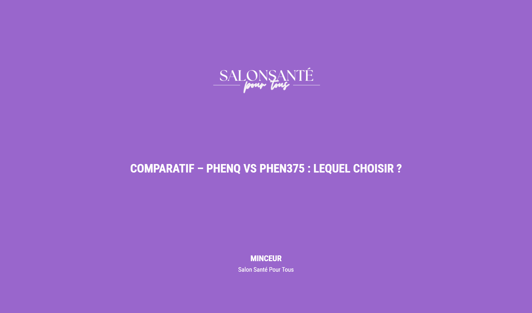 Comparatif – Phenq Vs Phen375 : Lequel Choisir ?