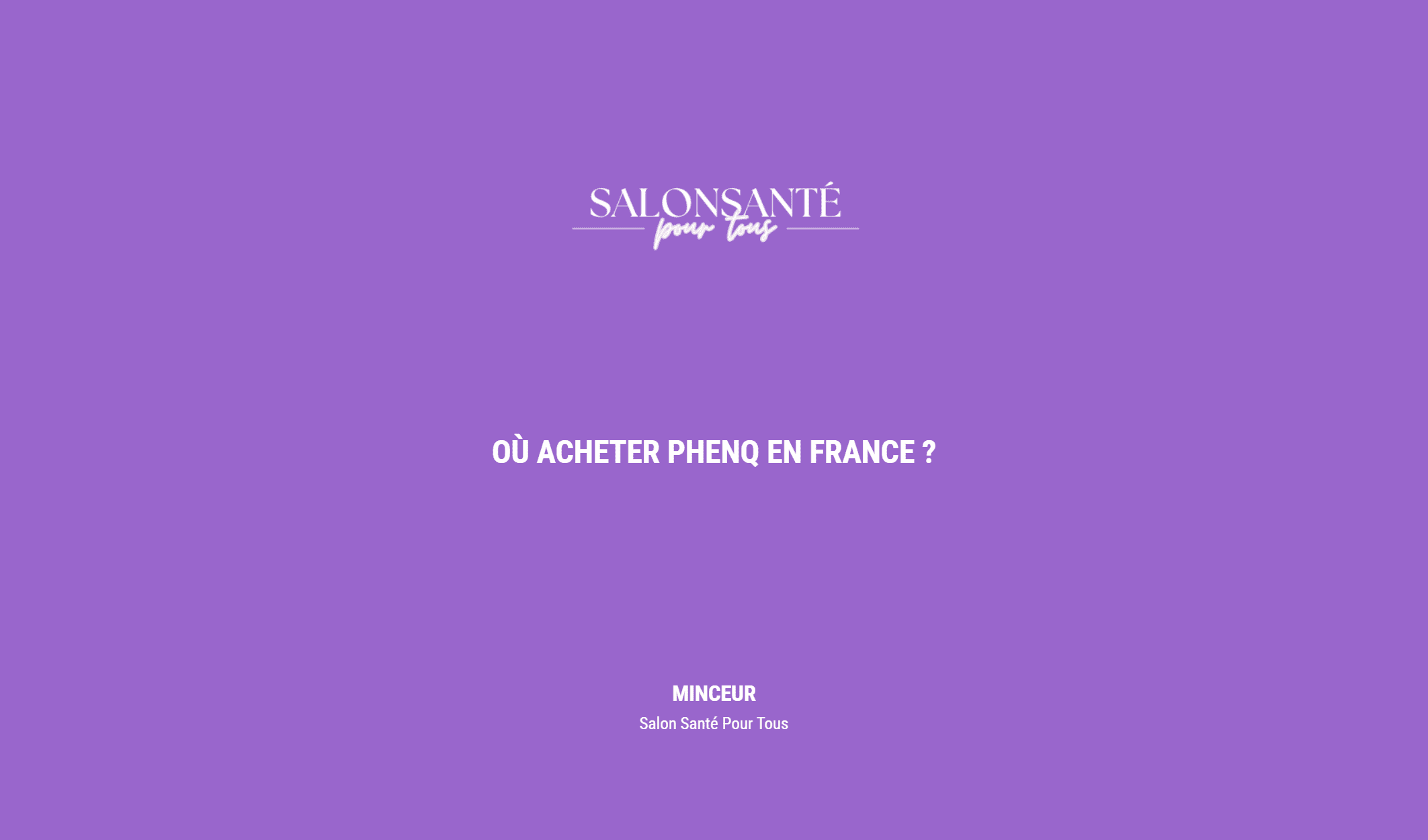 Où Acheter Phenq En France ?