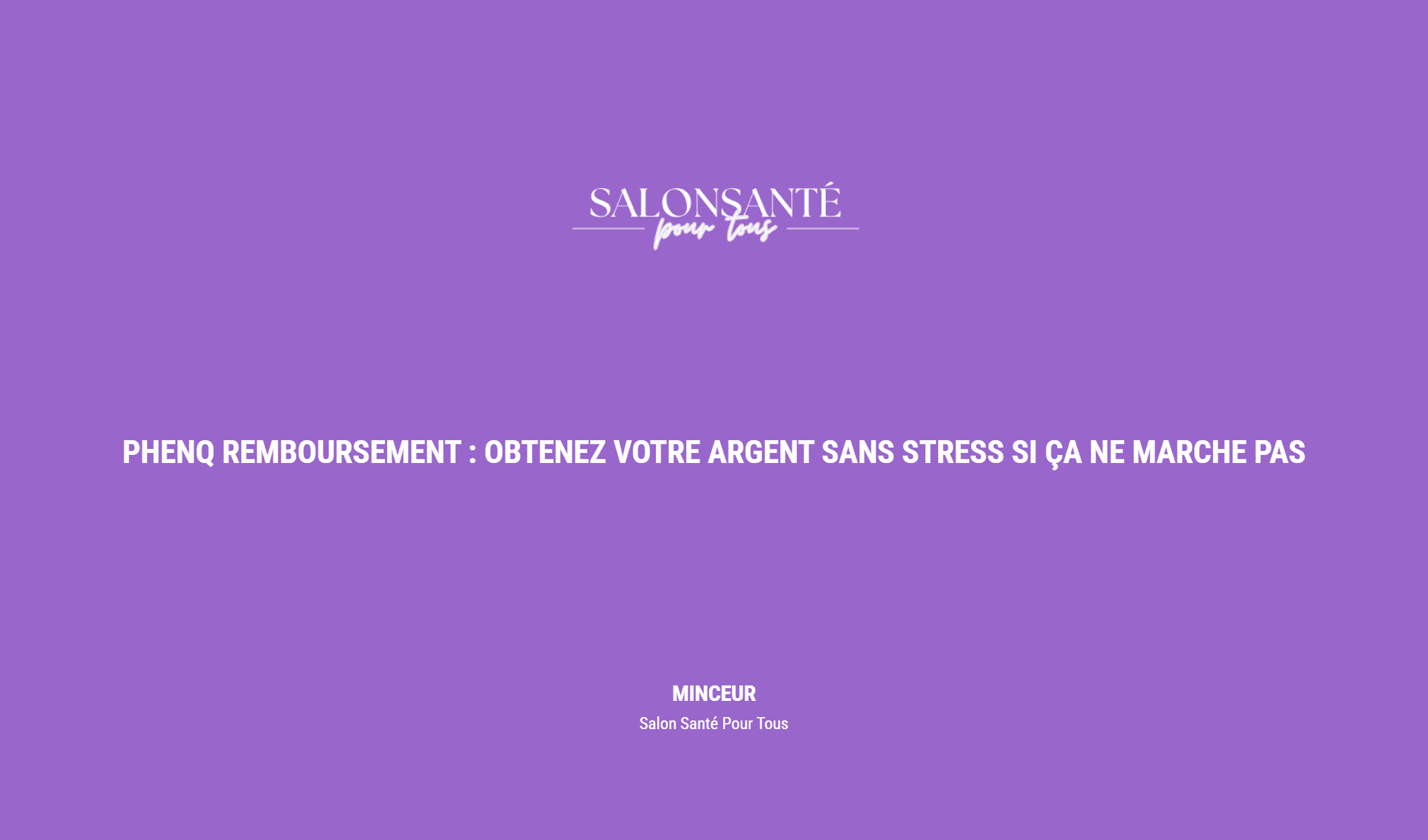 Phenq Remboursement : Obtenez Votre Argent Sans Stress Si Ça Ne Marche Pas