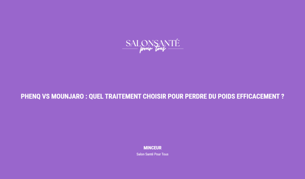 Phenq Vs Mounjaro : Quel Traitement Choisir Pour Perdre Du Poids Efficacement ?