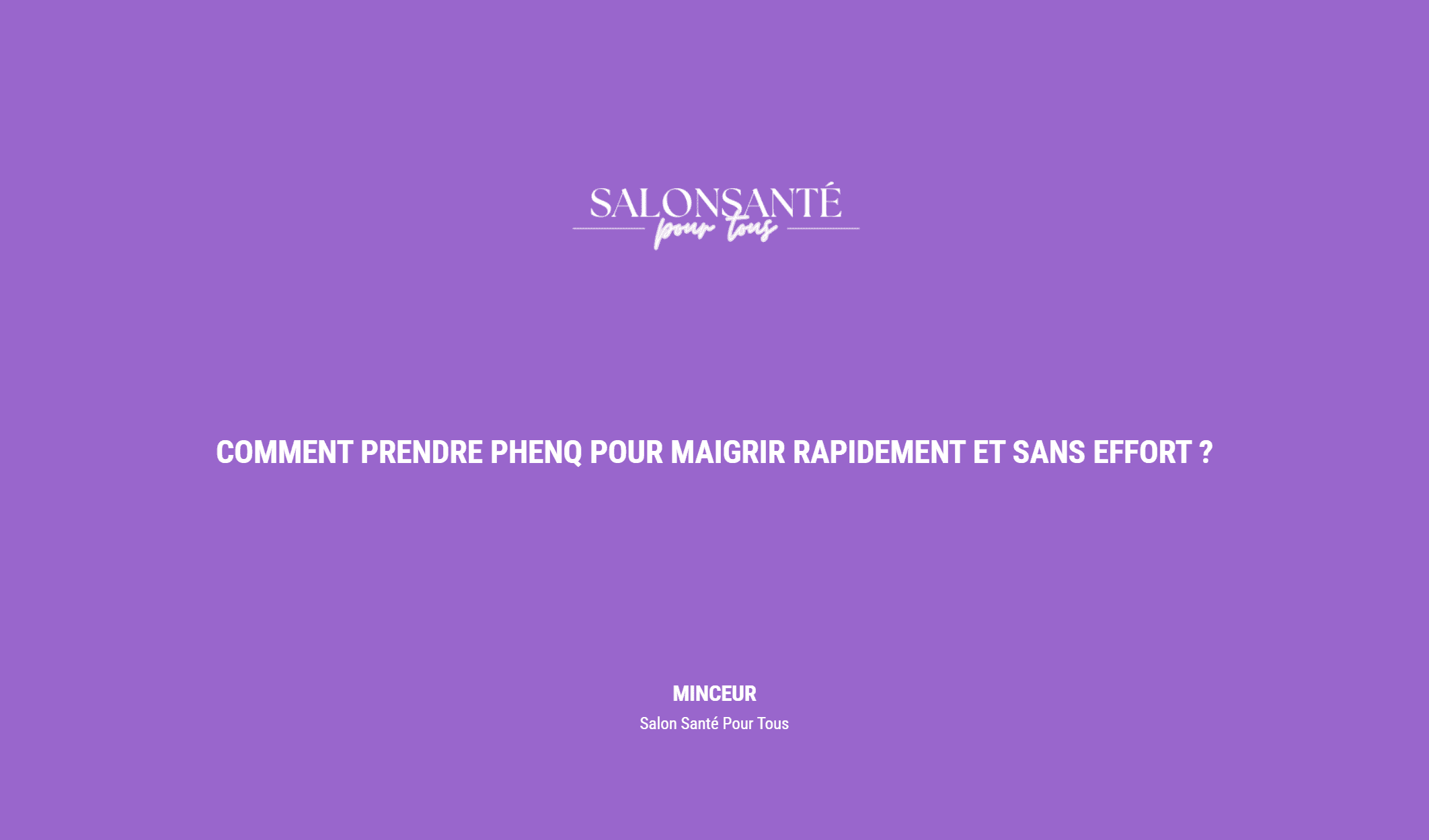 Comment Prendre Phenq Pour Maigrir Rapidement Et Sans Effort ?