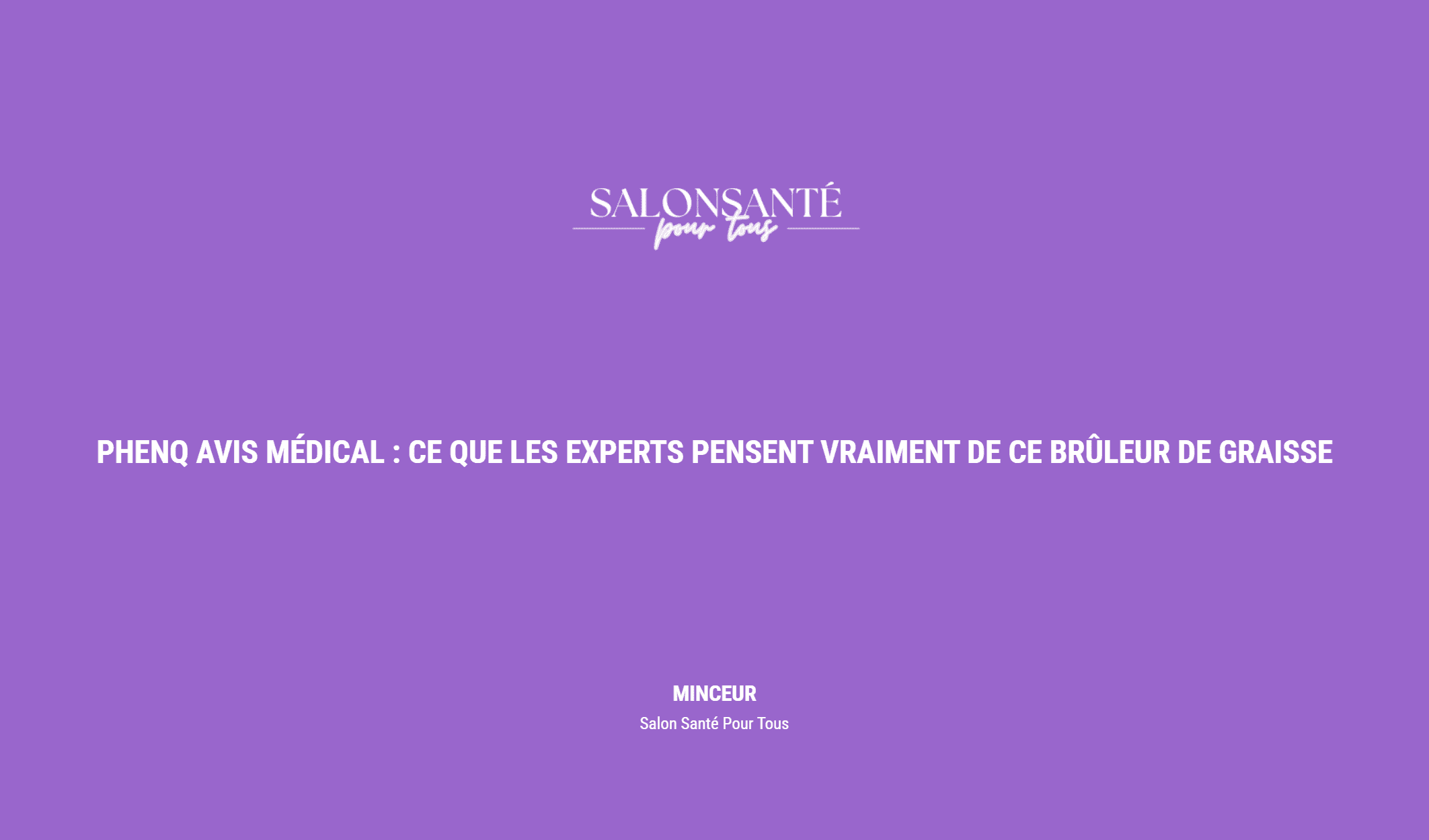Phenq Avis Médical : Ce Que Les Experts Pensent Vraiment De Ce Brûleur De Graisse