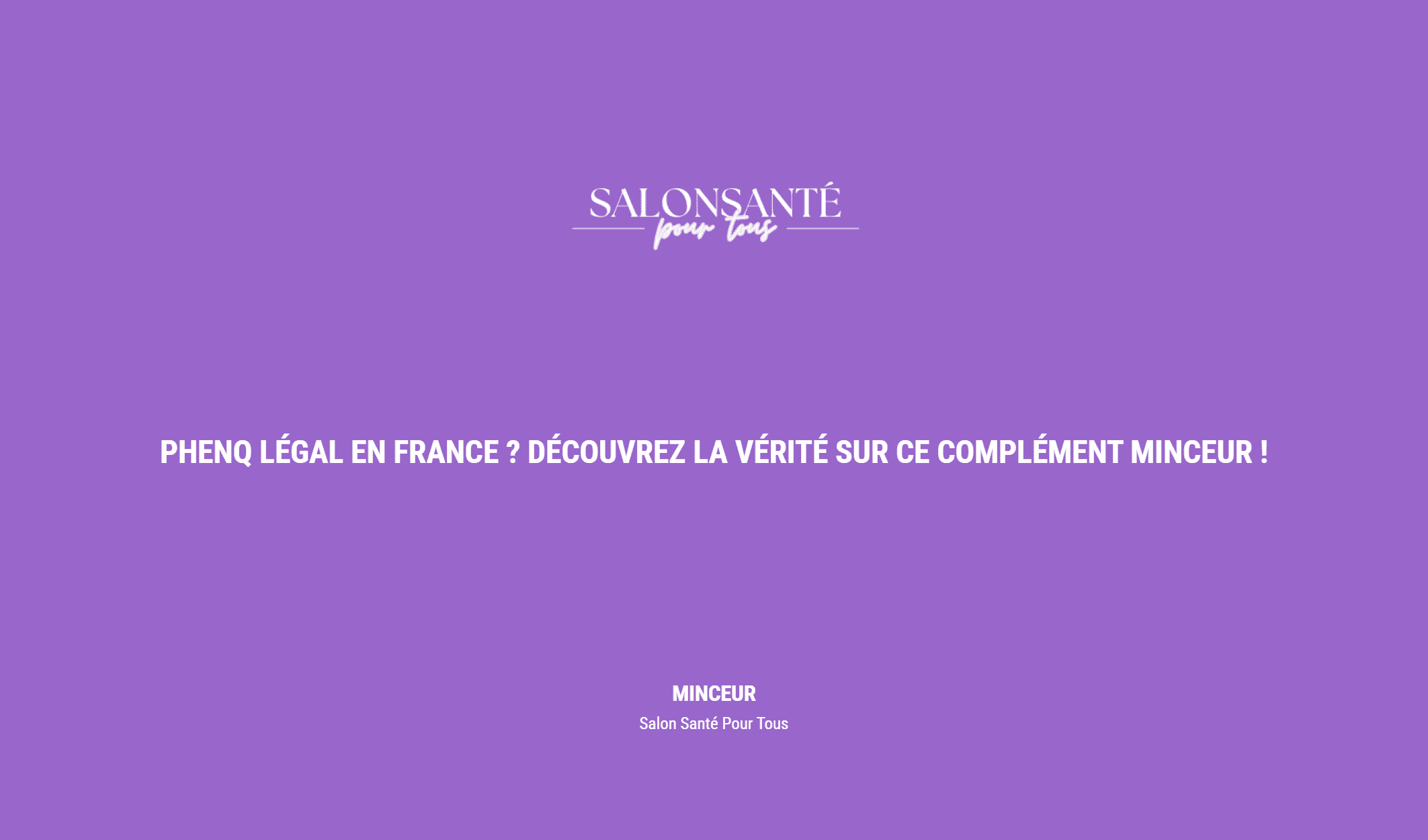 Phenq Légal En France ? Découvrez La Vérité Sur Ce Complément Minceur !
