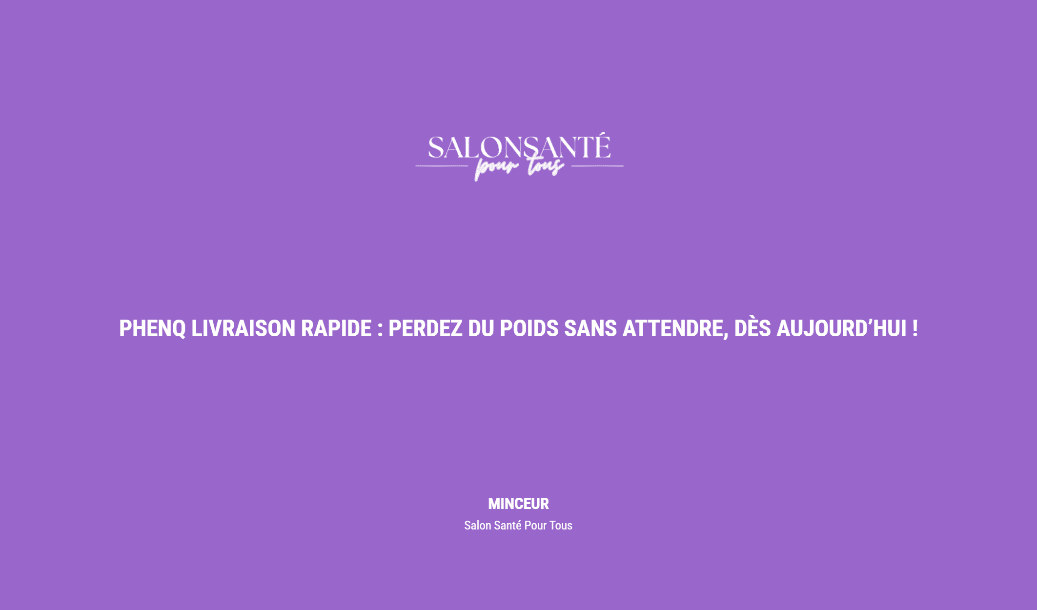 Phenq Livraison Rapide : Perdez Du Poids Sans Attendre, Dès Aujourd’hui !