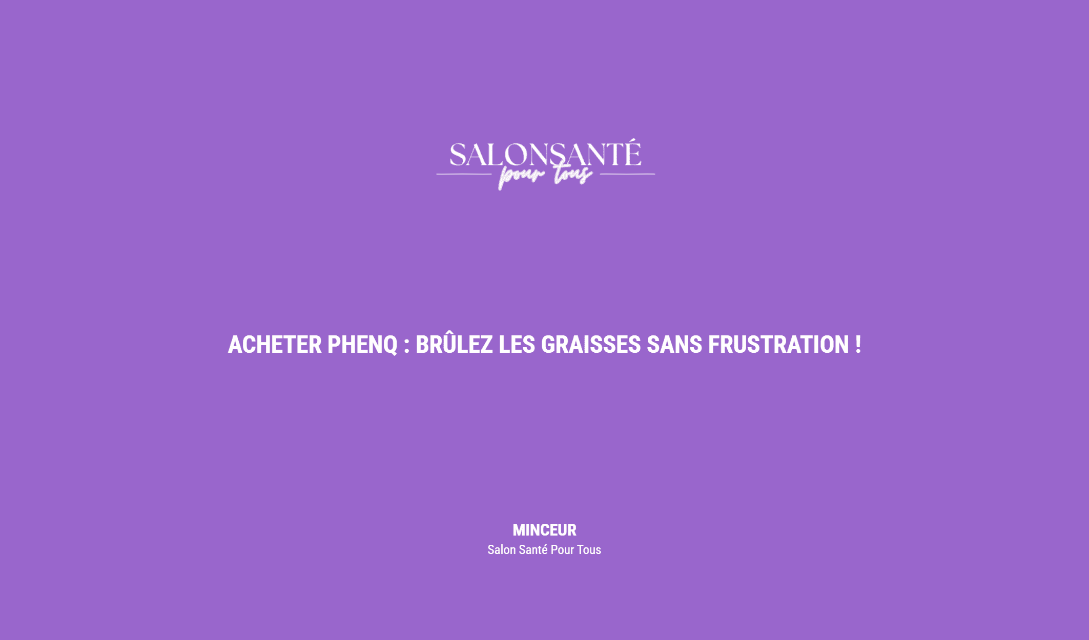Acheter Phenq : Brûlez Les Graisses Sans Frustration !