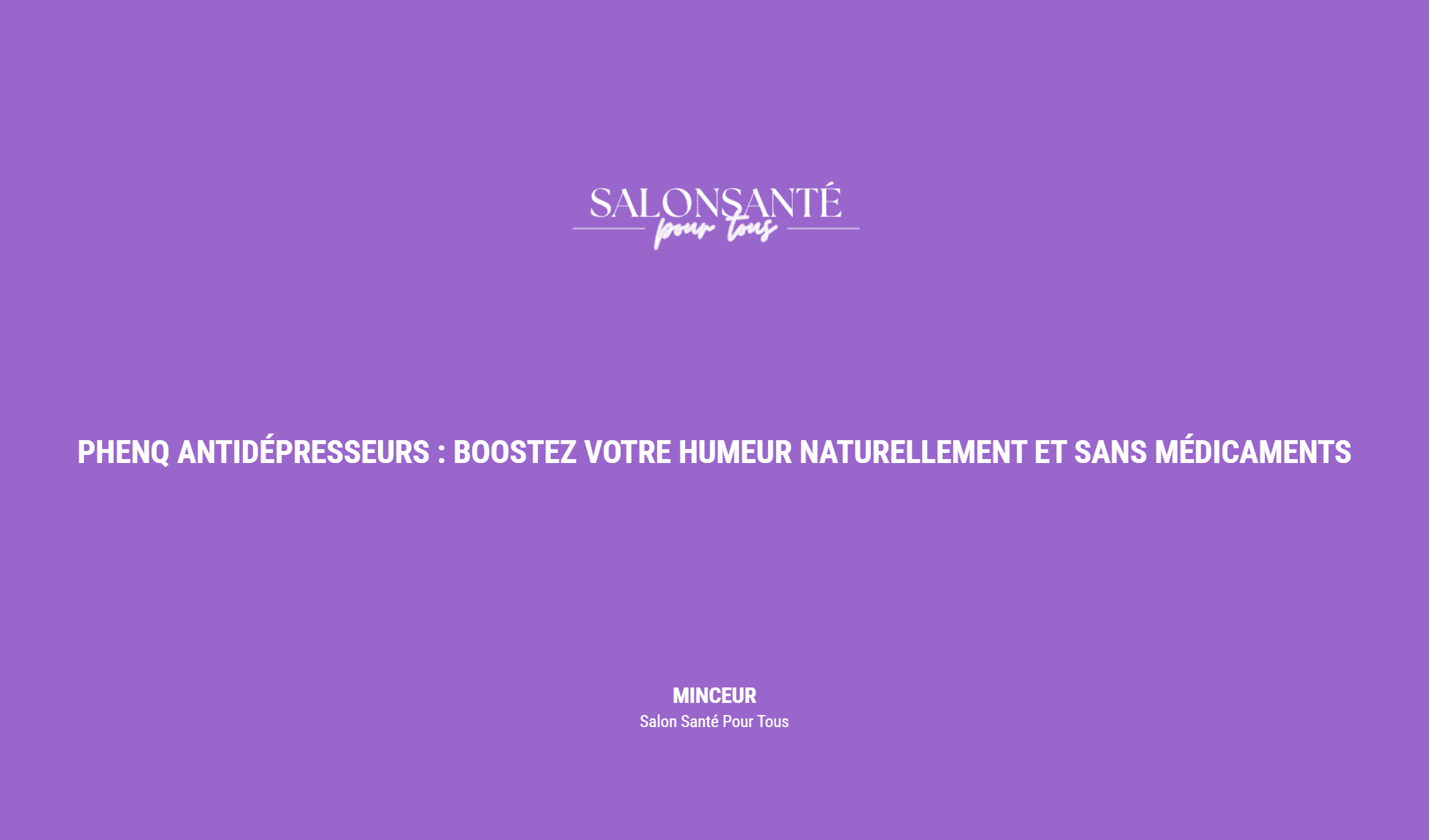 PhenQ Antidépresseurs : Boostez Votre Humeur Naturellement et Sans Médicaments