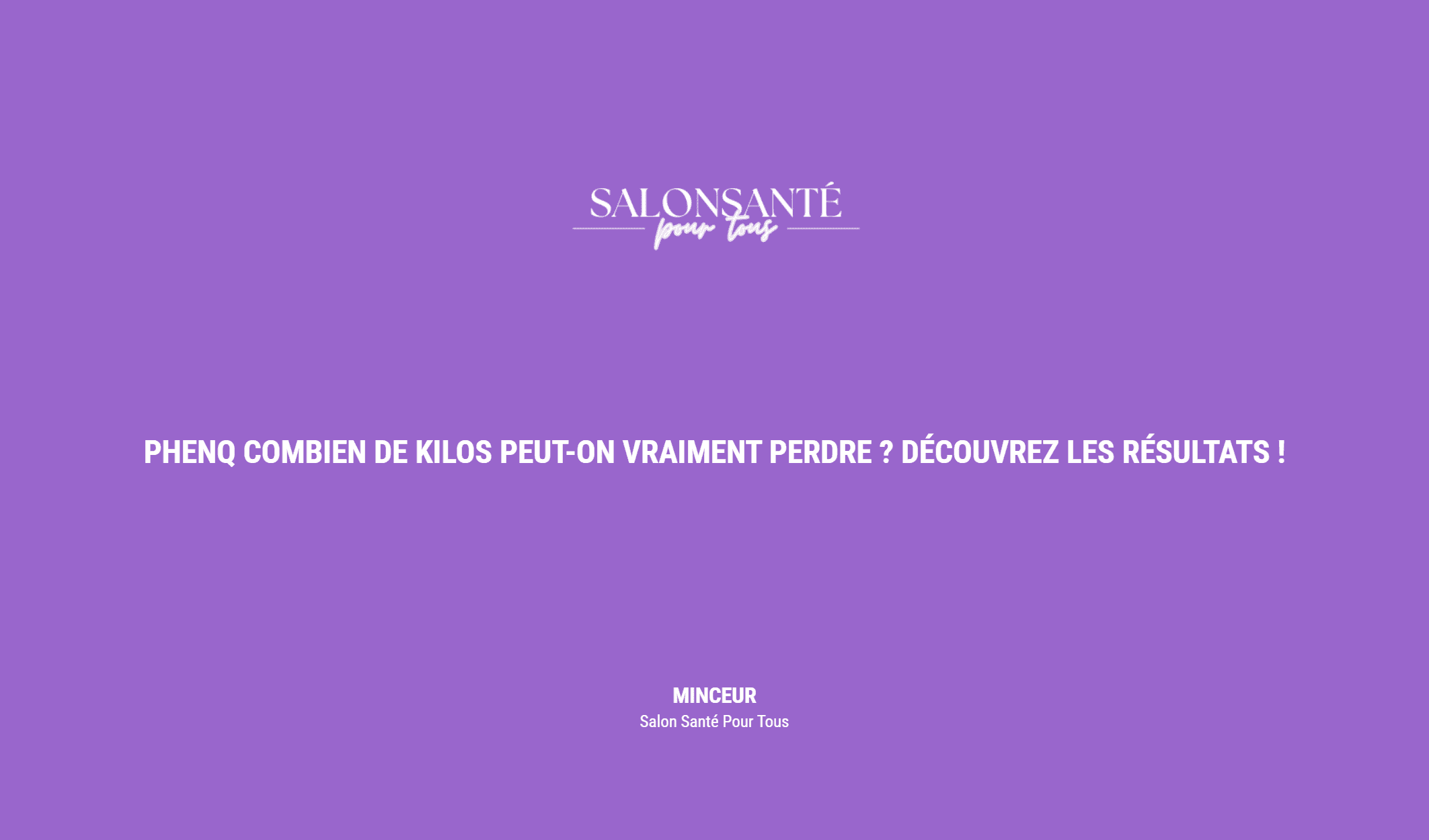 Phenq Combien De Kilos Peut On Vraiment Perdre ? Découvrez Les Résultats !