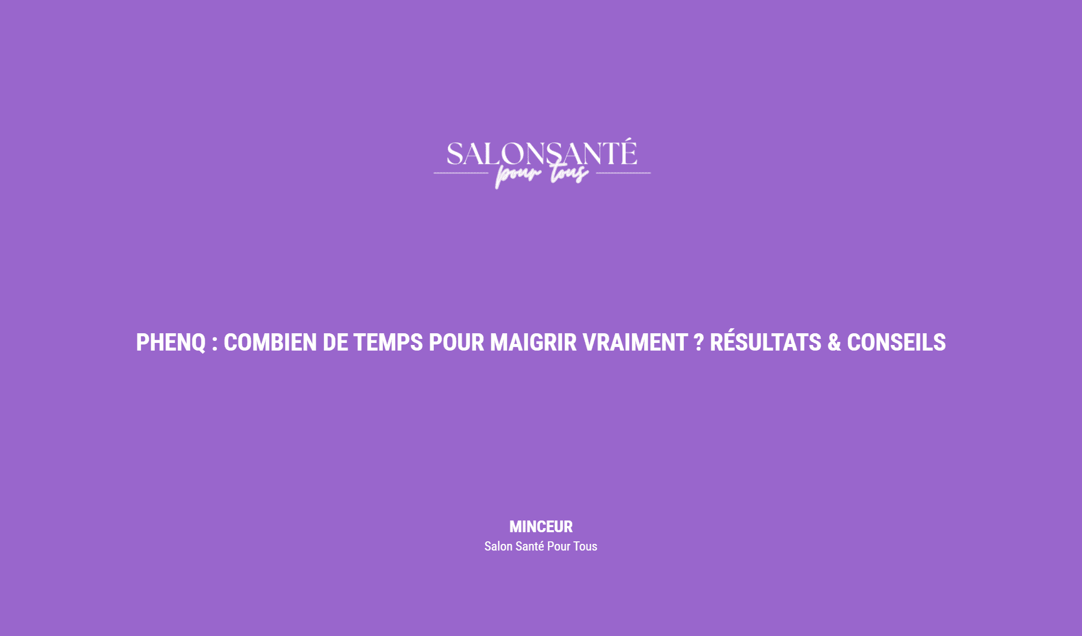 PhenQ : Combien de Temps pour Maigrir Vraiment ? Résultats & Conseils