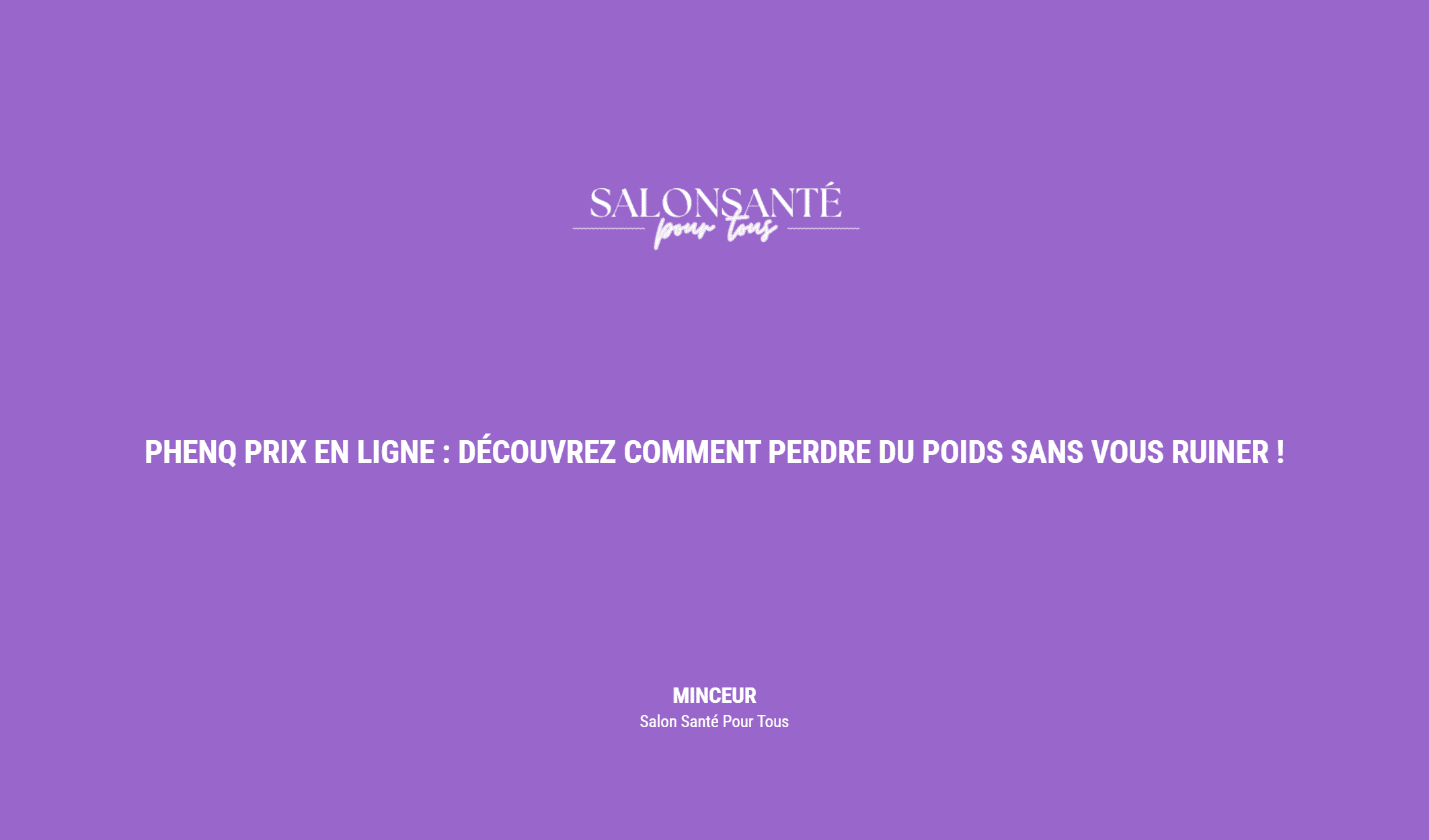 Phenq Prix En Ligne : Découvrez Comment Perdre Du Poids Sans Vous Ruiner !