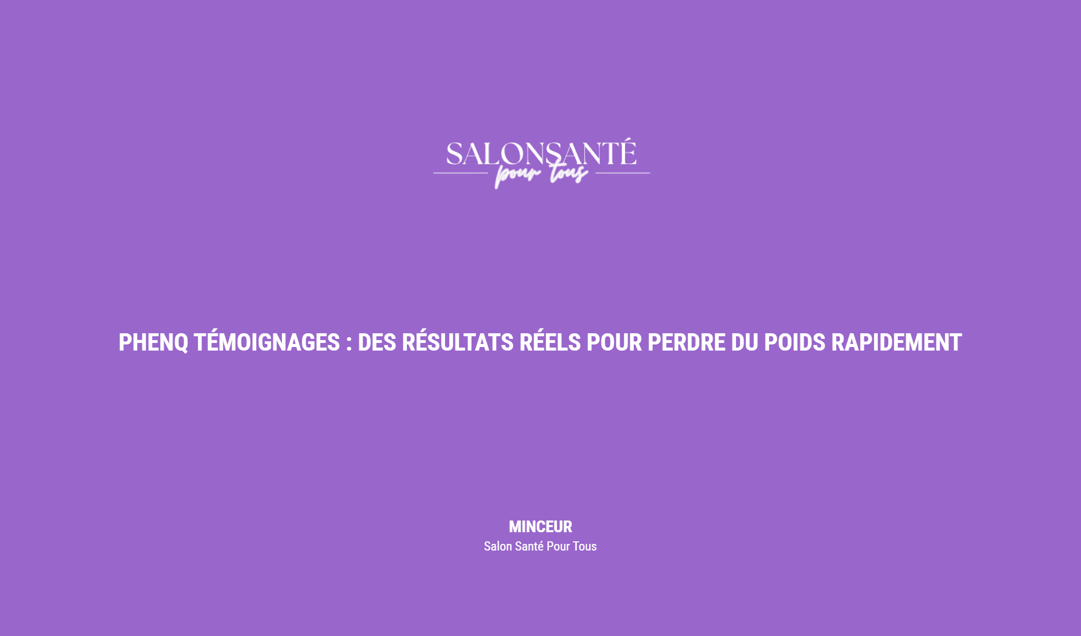 Phenq Témoignages : Des Résultats Réels Pour Perdre Du Poids Rapidement