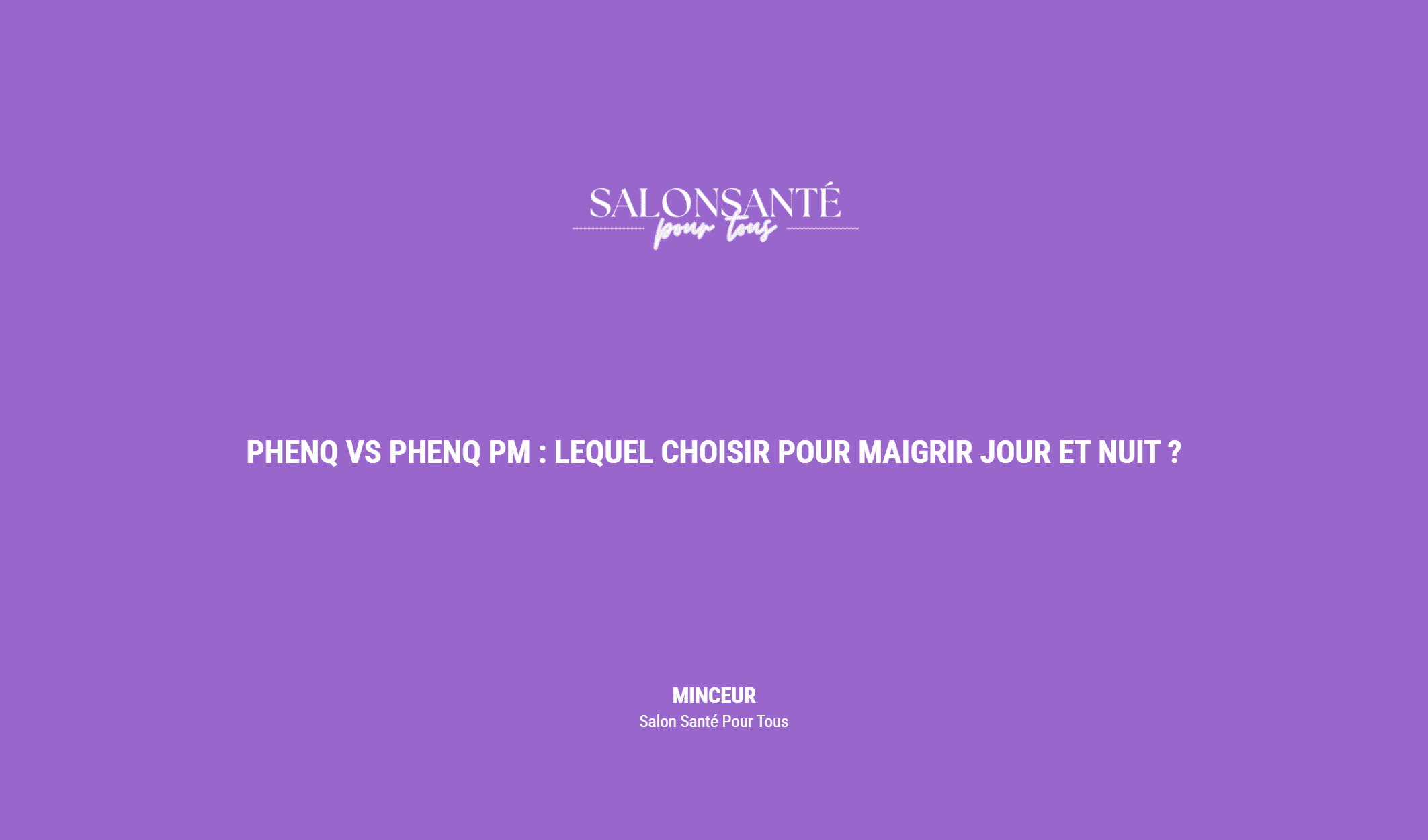 Phenq Vs Phenq Pm : Lequel Choisir Pour Maigrir Jour Et Nuit ?